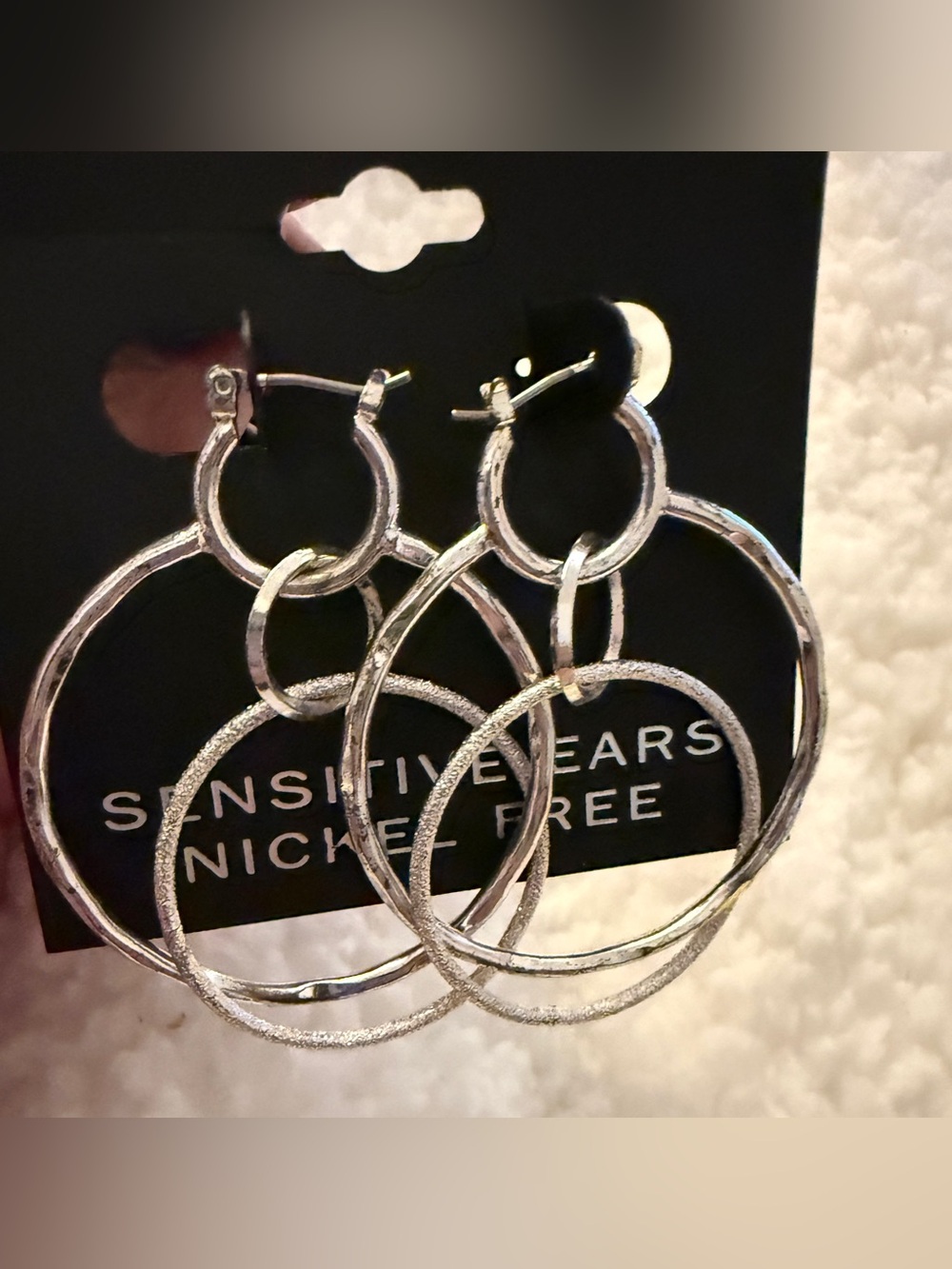 Kohl's Silver-Tone Triple Hoop Drop Earrings